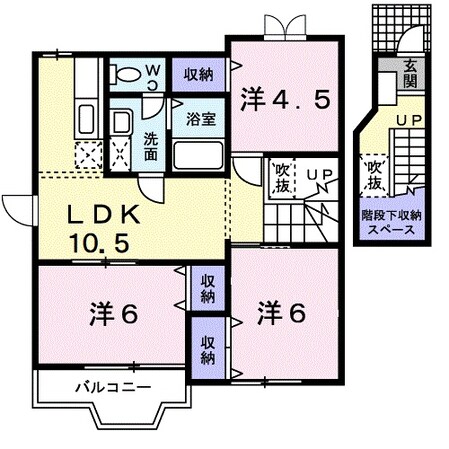 五十鈴川駅 徒歩18分 2階の物件間取画像